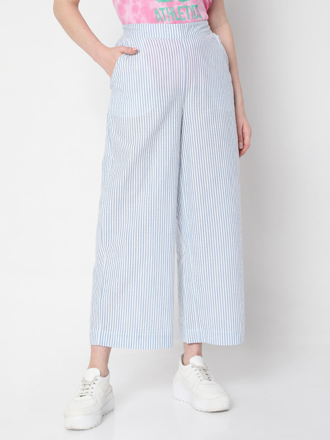 Levis Blue Striped Stay Loose Carpenter Trousers Levis